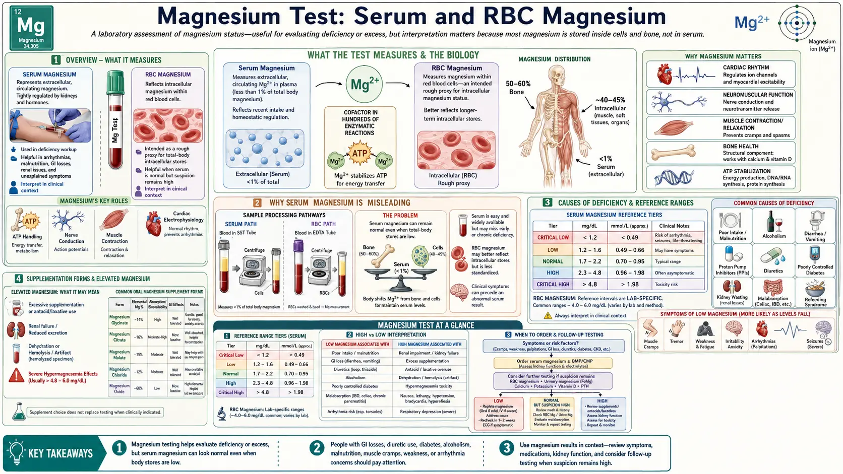 Magnesium Test — scientific infographic poster