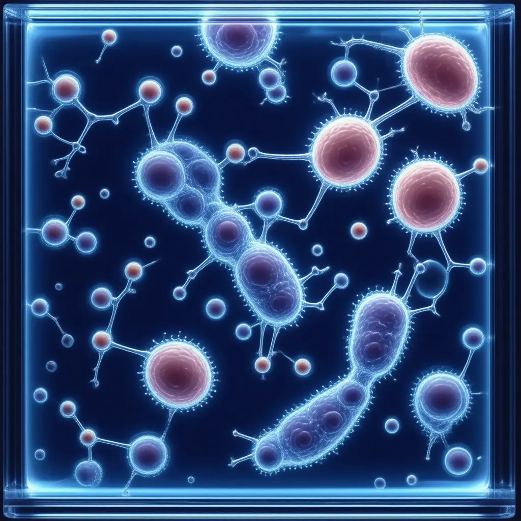 Microscopic view of biological markers measured in Urinalysis