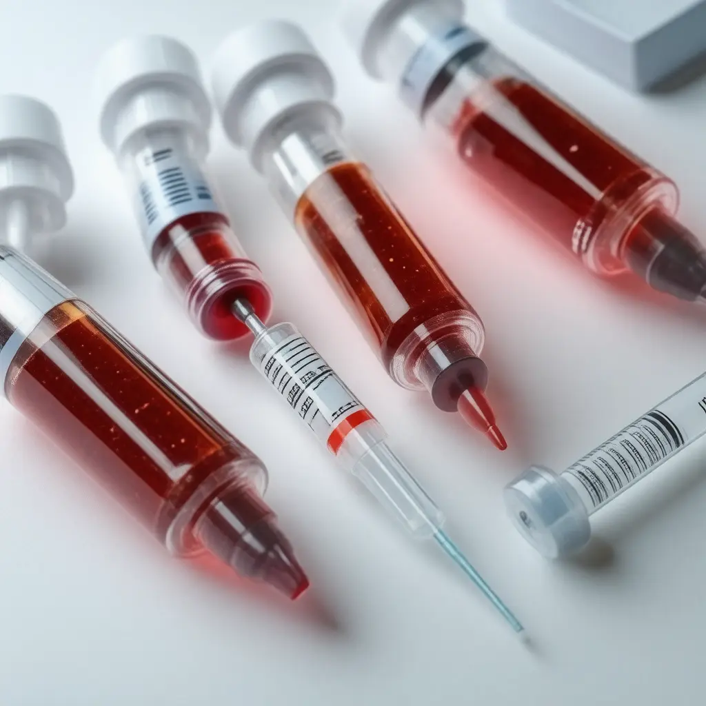 Uric Acid Test — clinical laboratory blood draw and apparatus