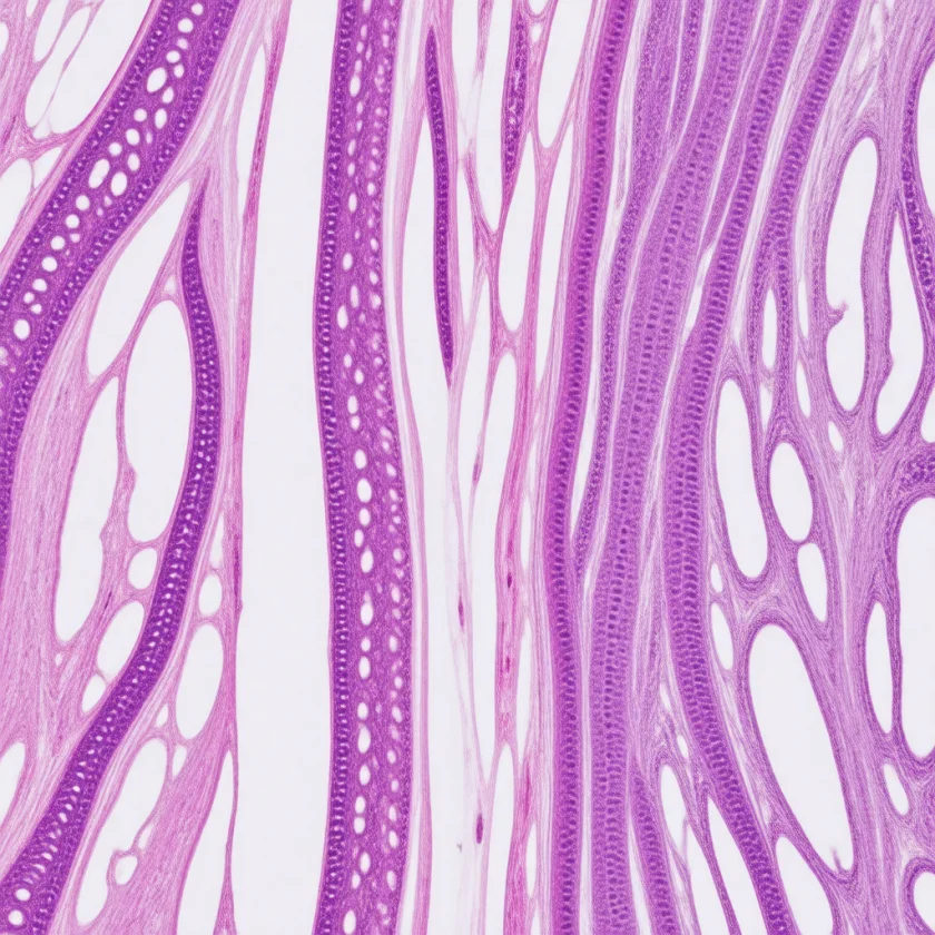 Striped skeletal muscle fibres