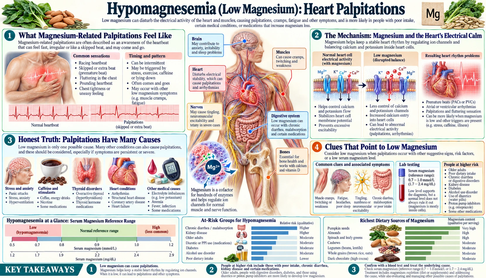 Heart Palpitations — scientific infographic poster