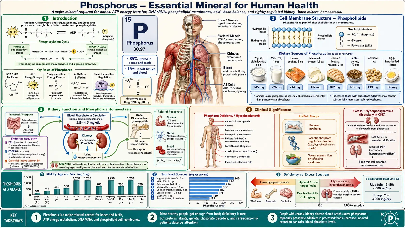 Phosphorus — scientific infographic poster
