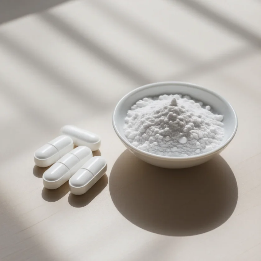Magnesium glycinate powder and capsules