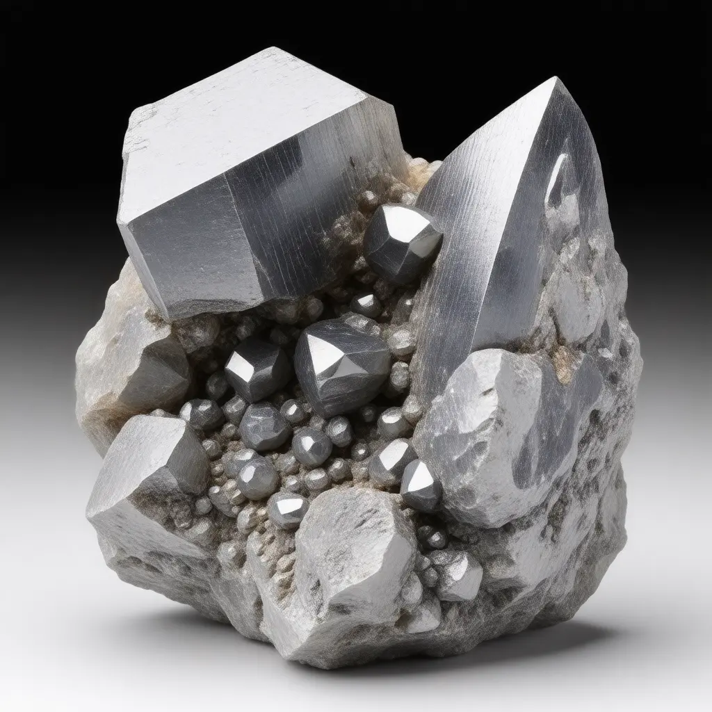 Raw mineral crystals and geological specimens