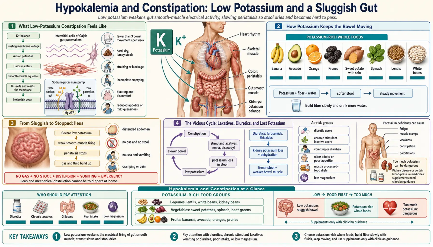 Constipation — scientific infographic poster