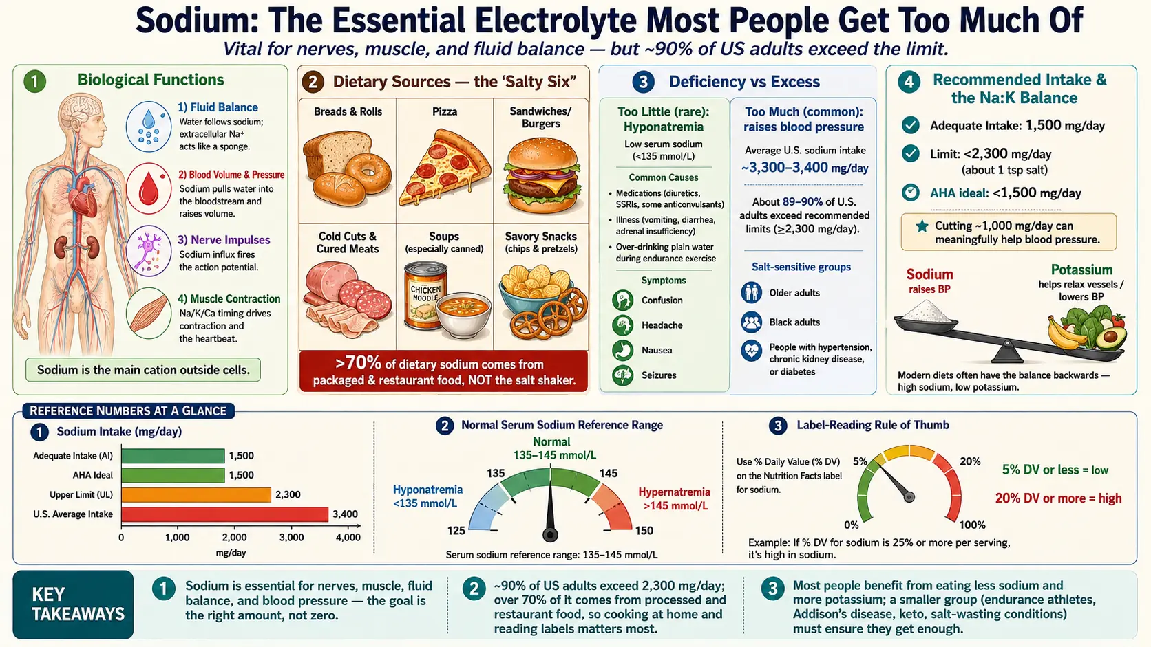 Sodium — scientific infographic poster