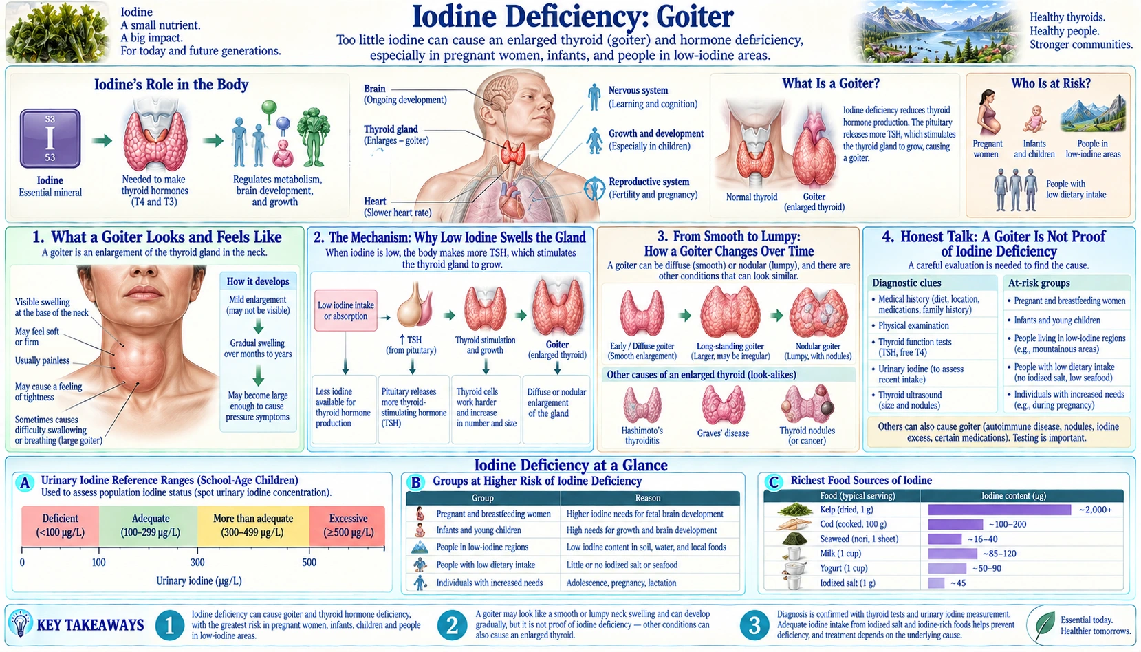 Goiter — scientific infographic poster