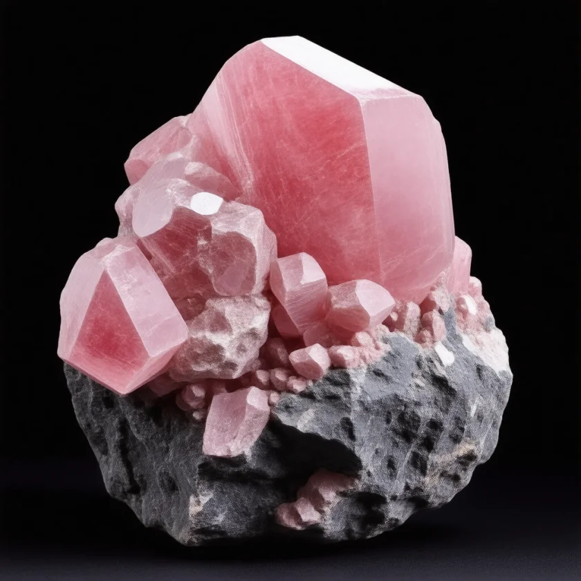 Rhodochrosite, a pink manganese mineral