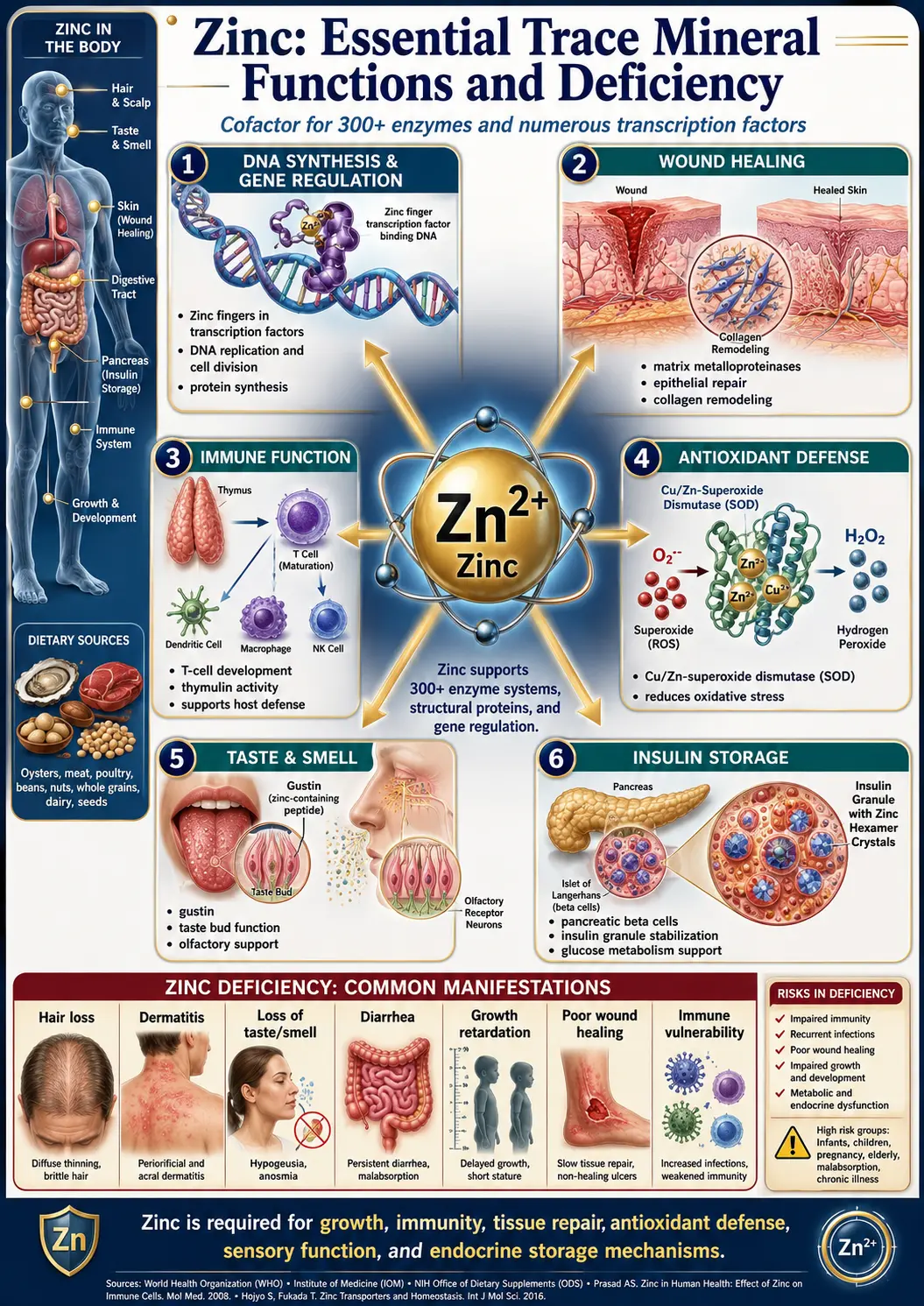 Zinc enzyme cofactor functions