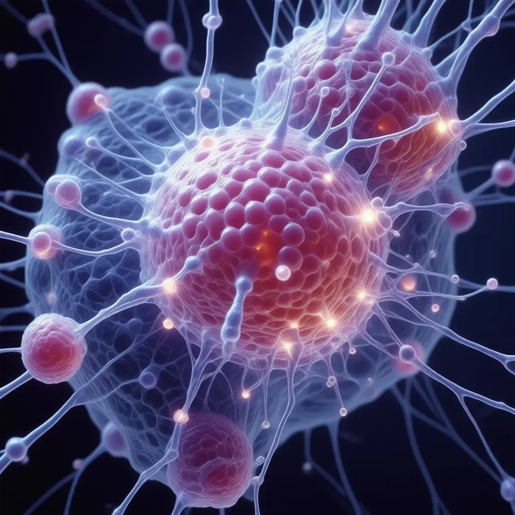 Microscopic or molecular view of a biological mechanism under research