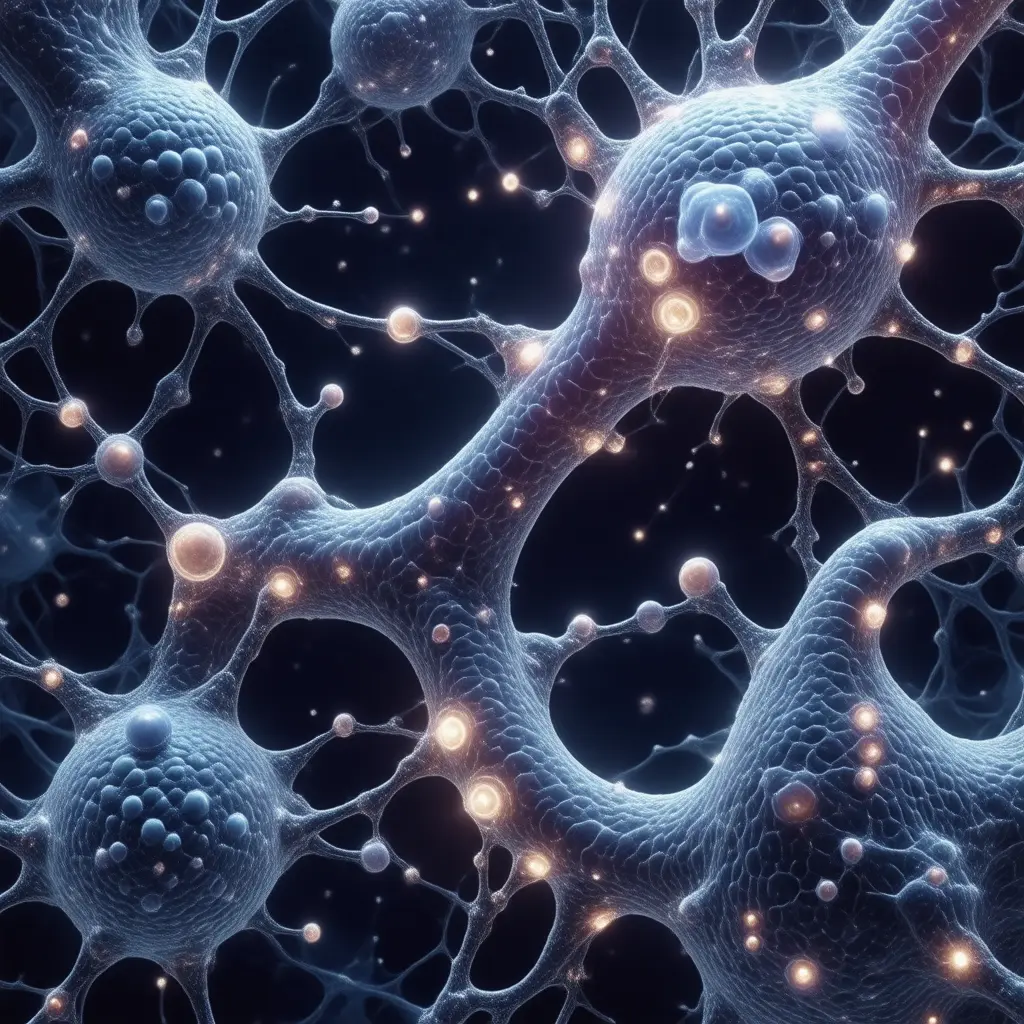 Microscopic or molecular view of a biological mechanism under research