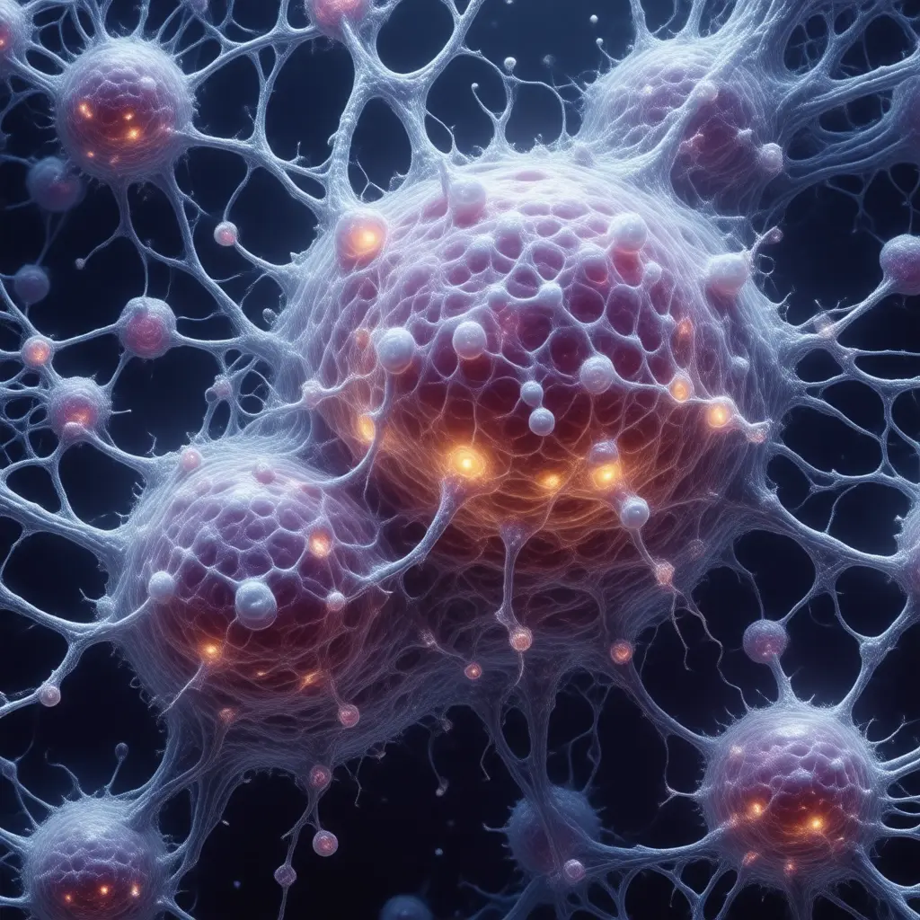 Microscopic or molecular view of a biological mechanism under research
