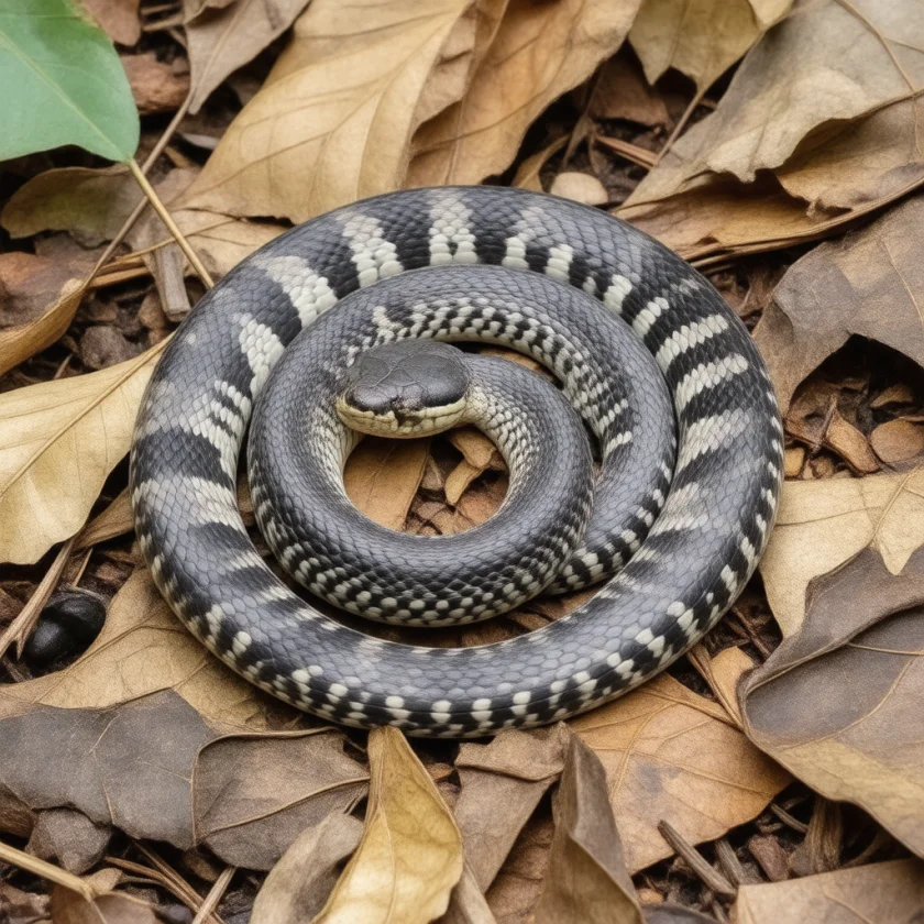 A Malayan krait, a venomous snake of Southeast Asia