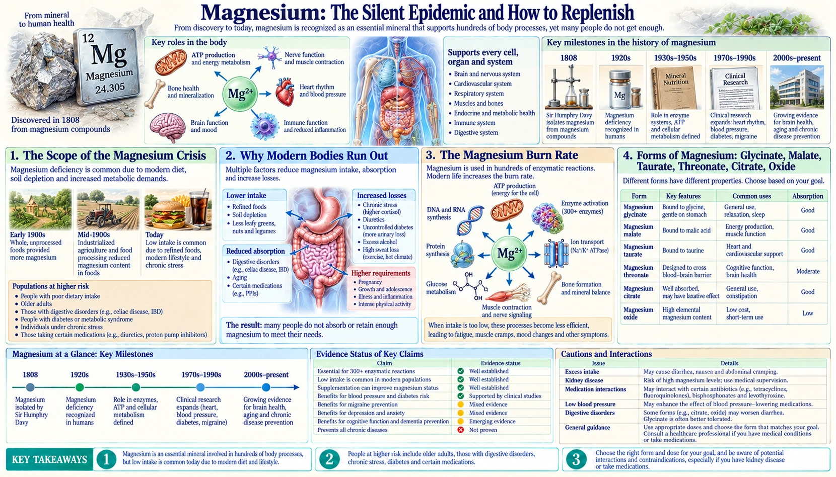 Magnesium Replenishment — scientific infographic poster