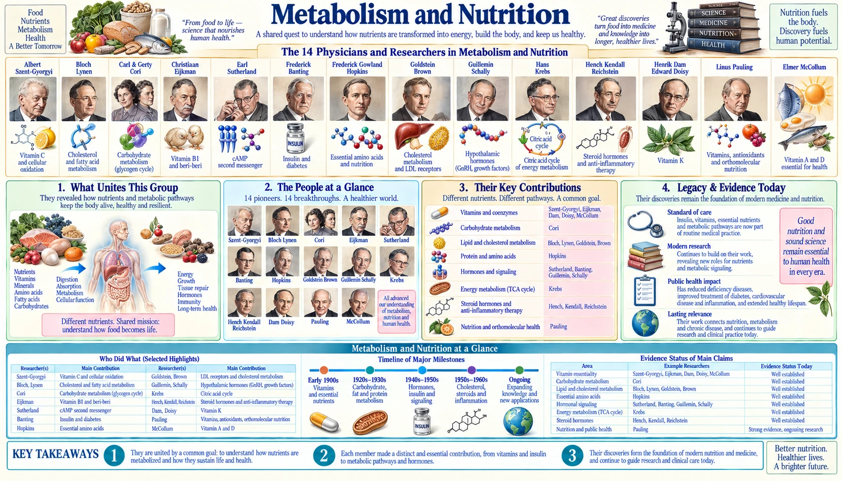 Metabolism and Nutrition — scientific infographic poster