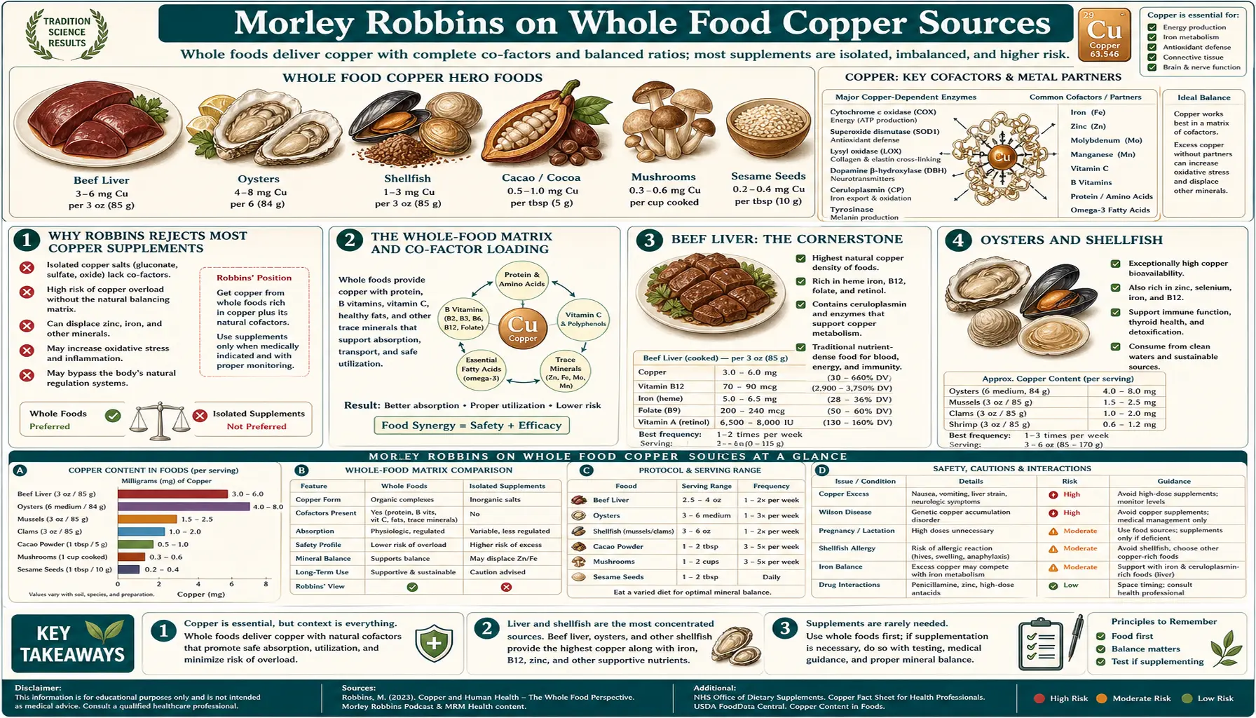 Whole Food Copper Sources — scientific infographic poster
