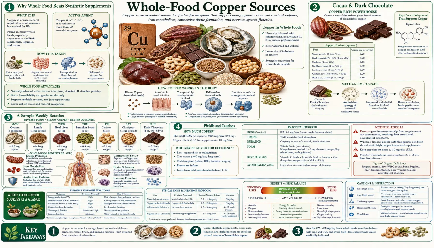 Whole Food Copper Sources — scientific infographic poster