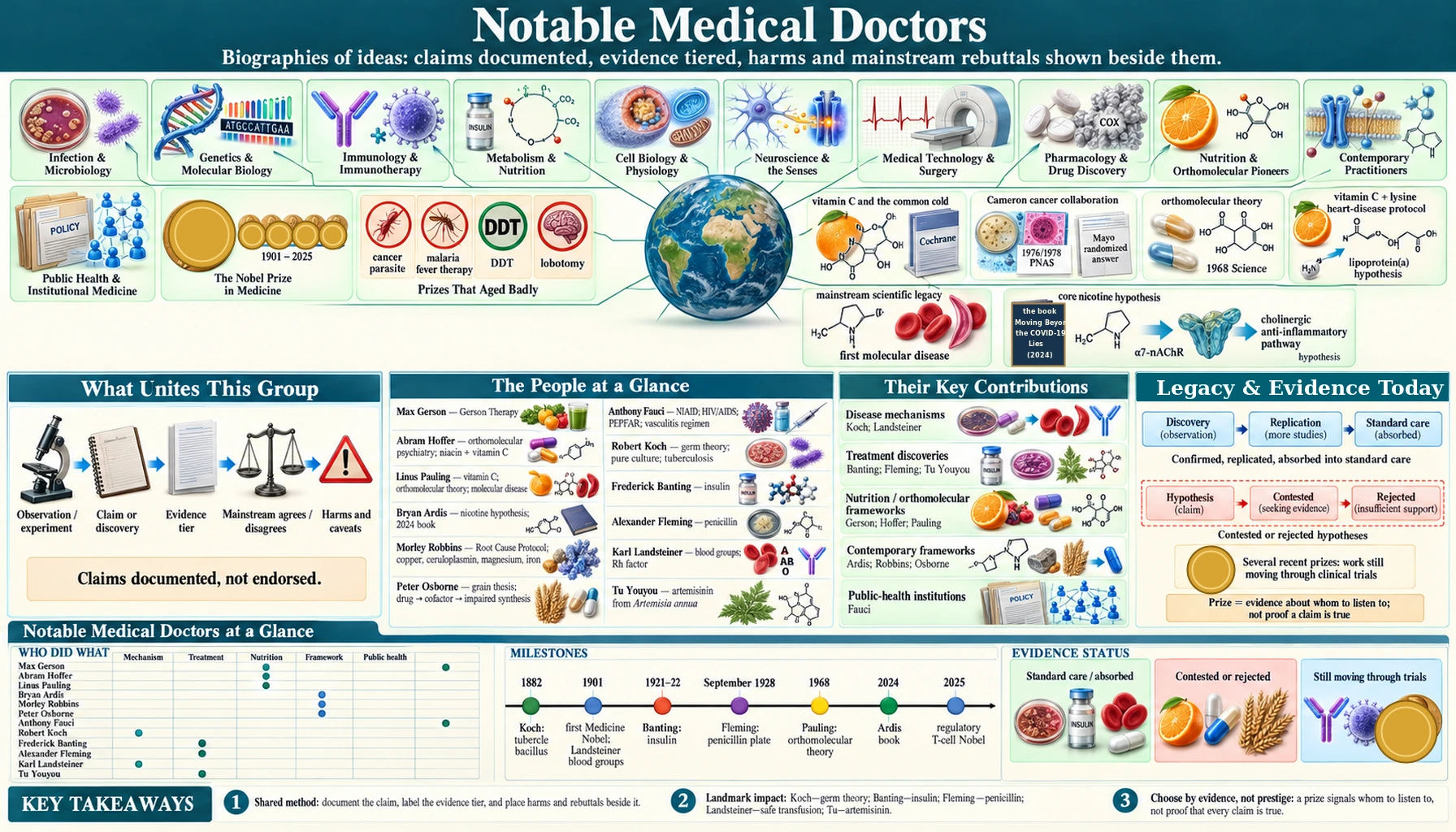 Notable Doctors — scientific infographic poster