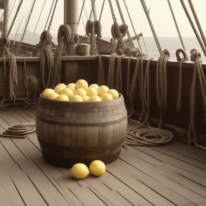 Lemons carried at sea against scurvy