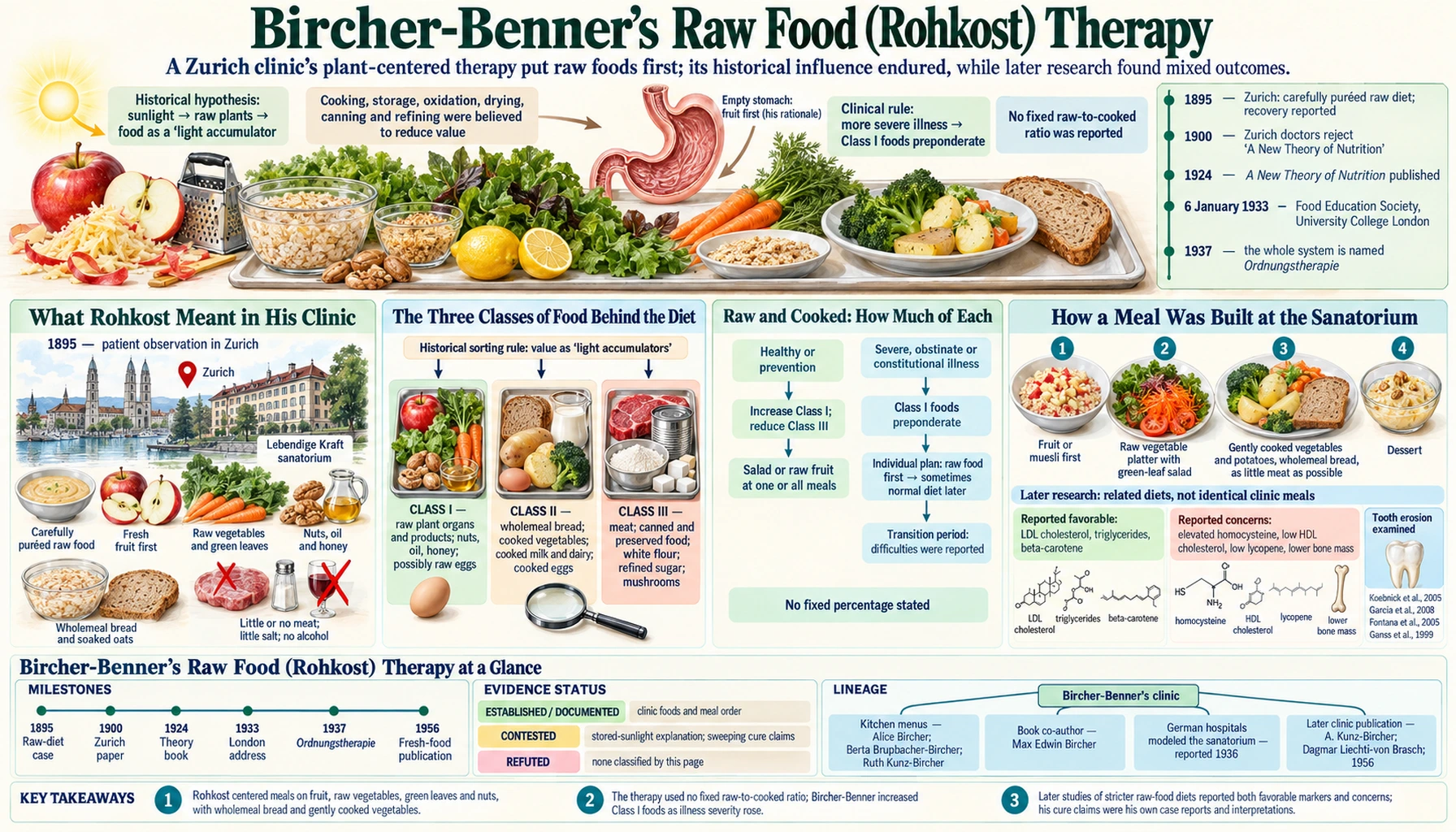 Raw Food Therapy — scientific infographic poster