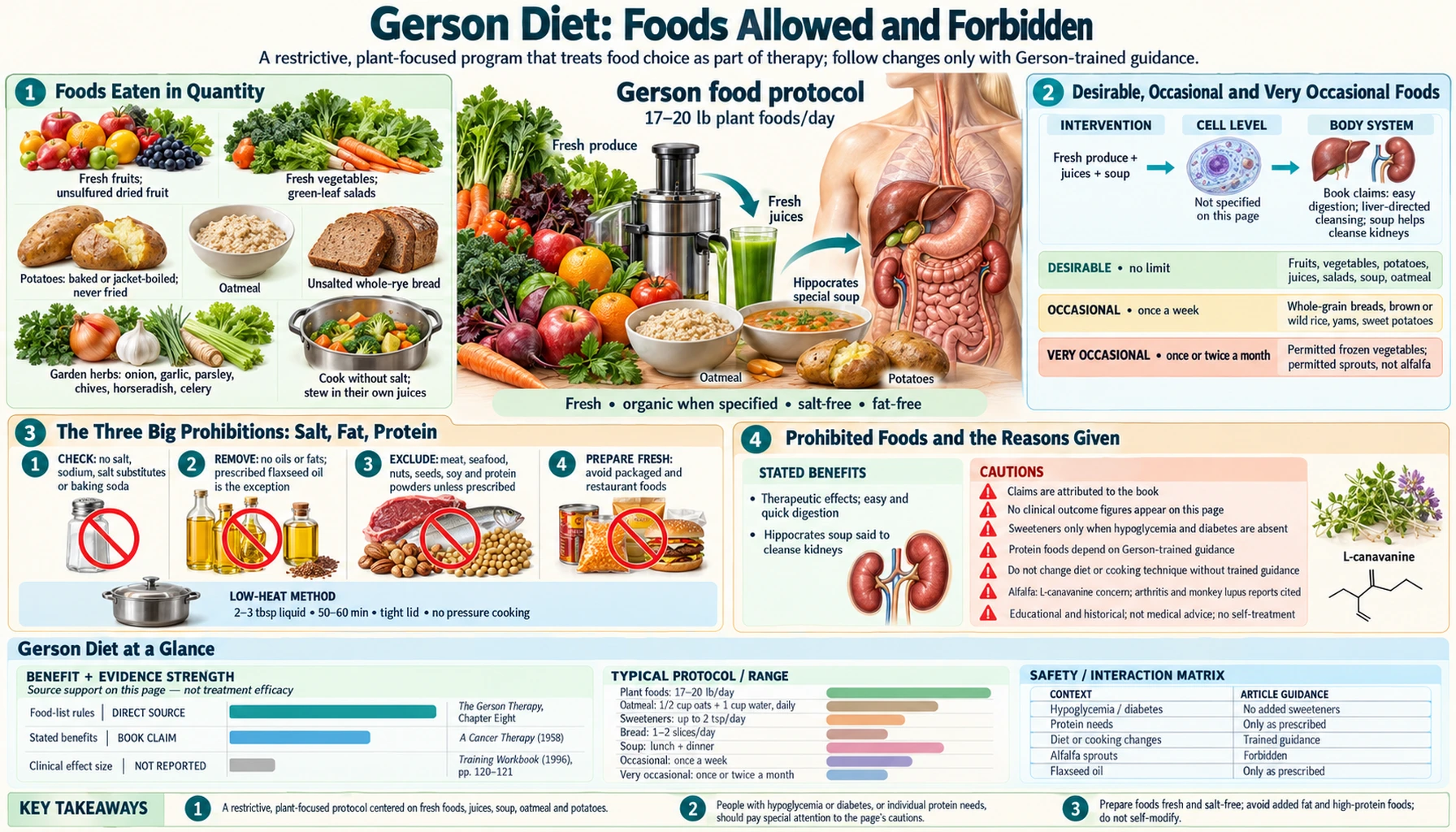 Foods Allowed and Forbidden — scientific infographic poster