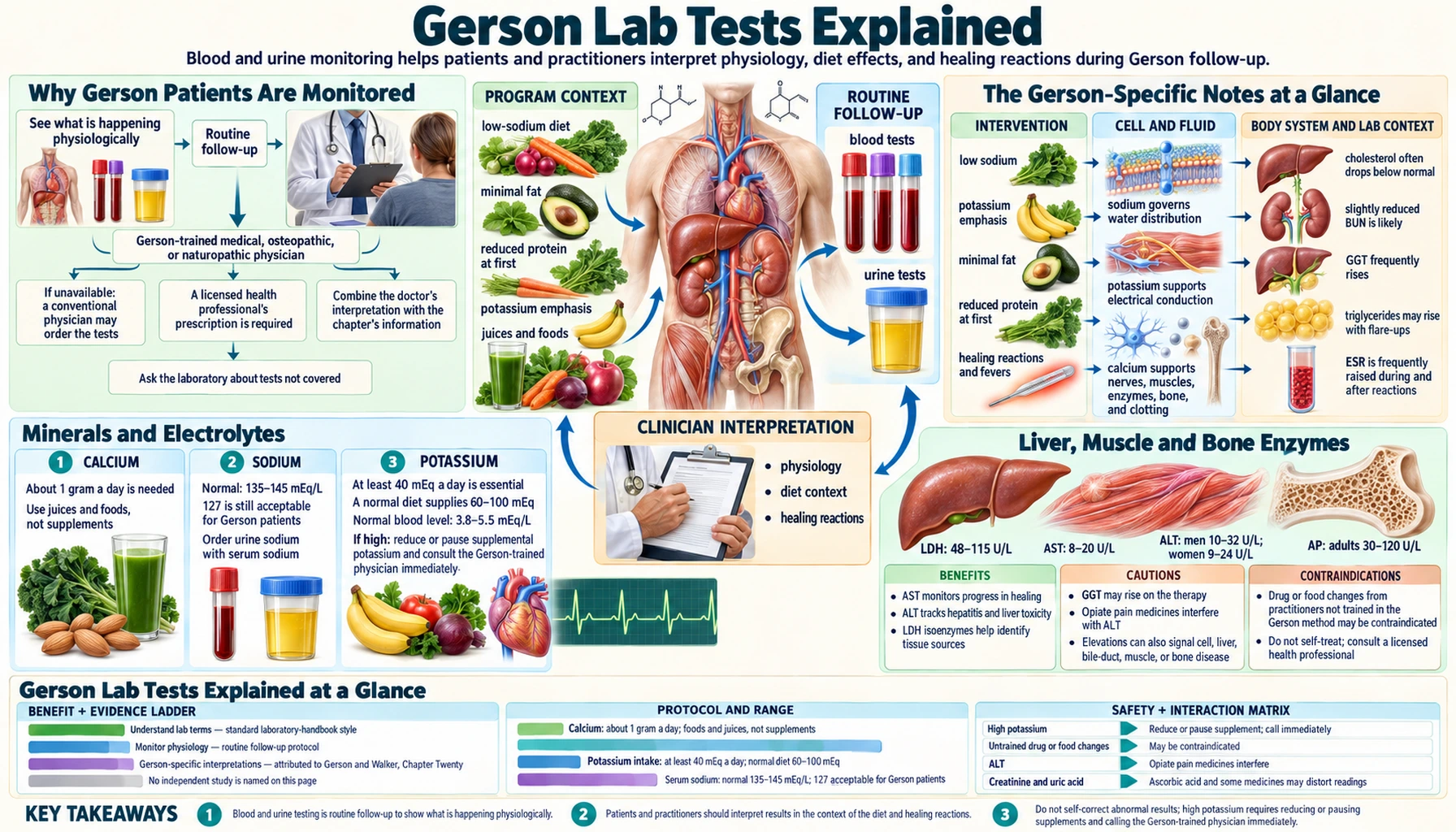 Lab Tests Explained — scientific infographic poster