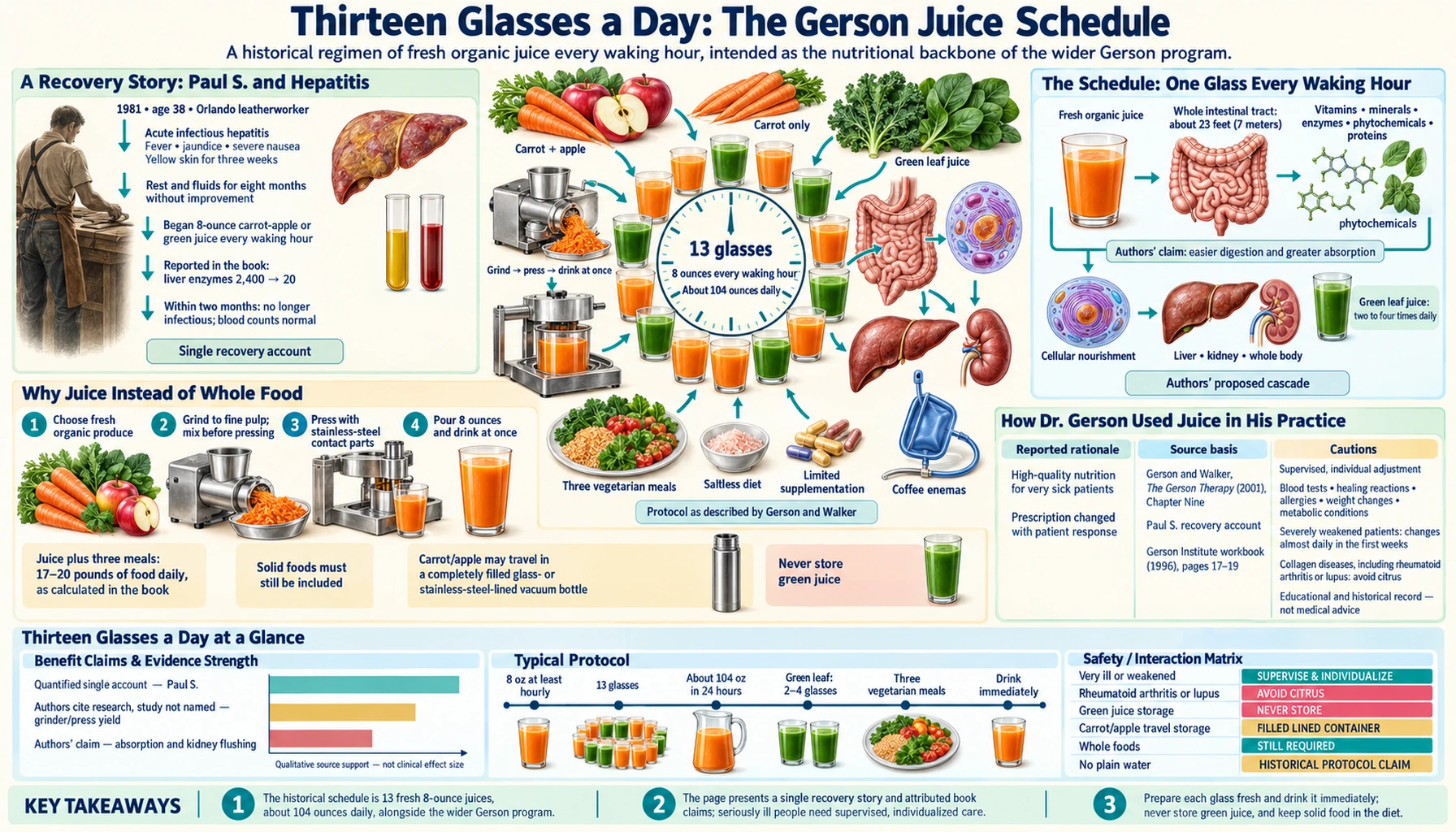Thirteen Glasses — scientific infographic poster