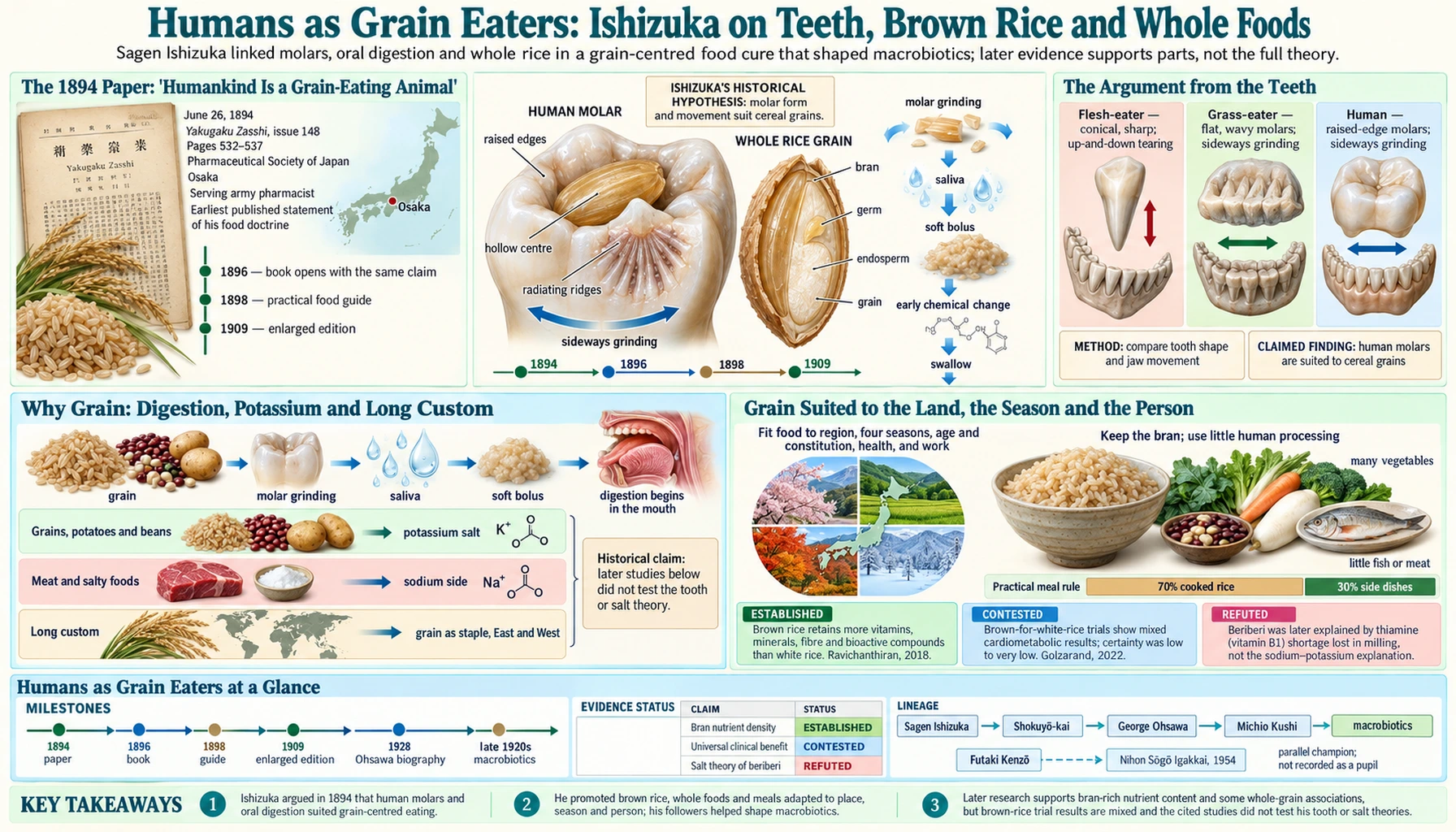 Grain Eating and Brown Rice — scientific infographic poster