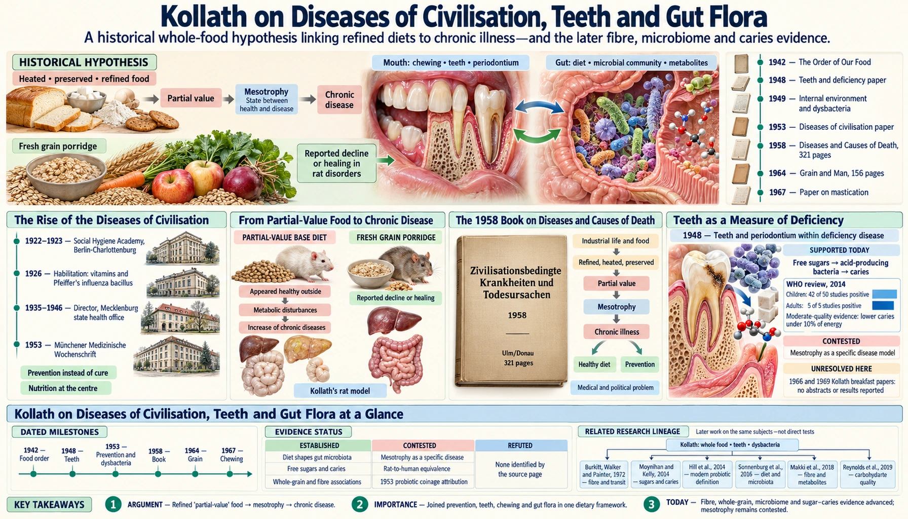 Diseases of Civilisation — scientific infographic poster
