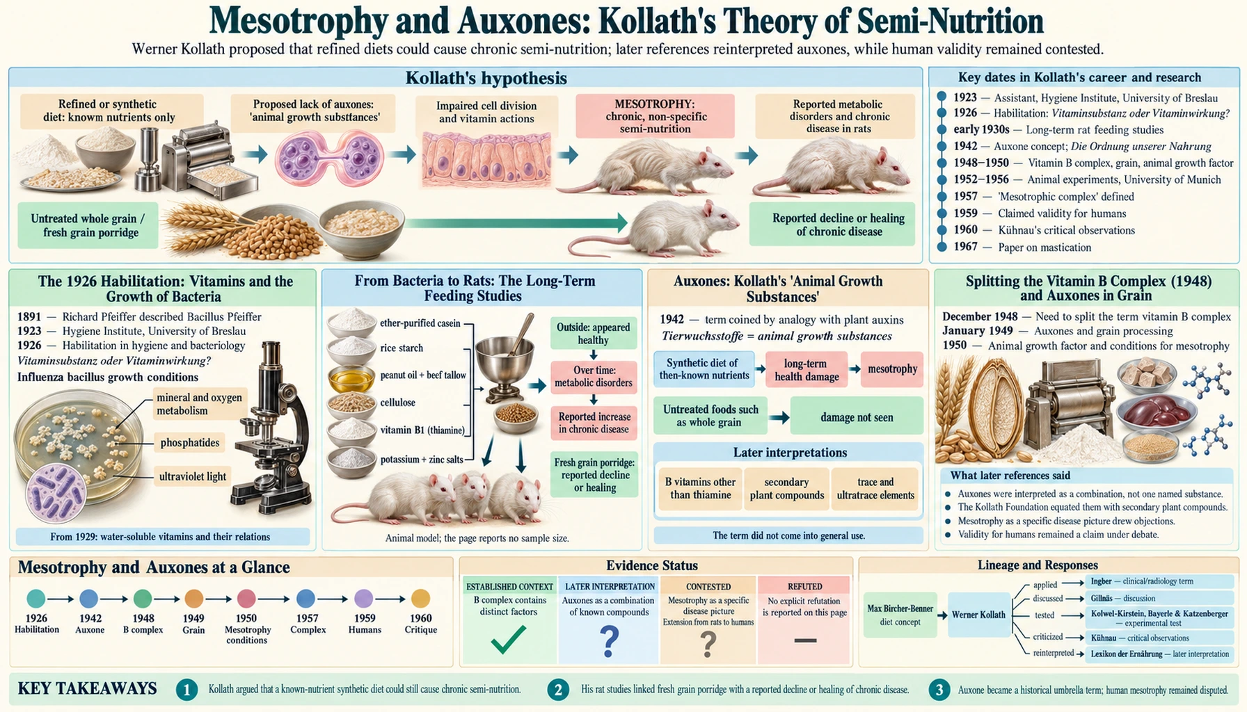 Mesotrophy and Auxones — scientific infographic poster