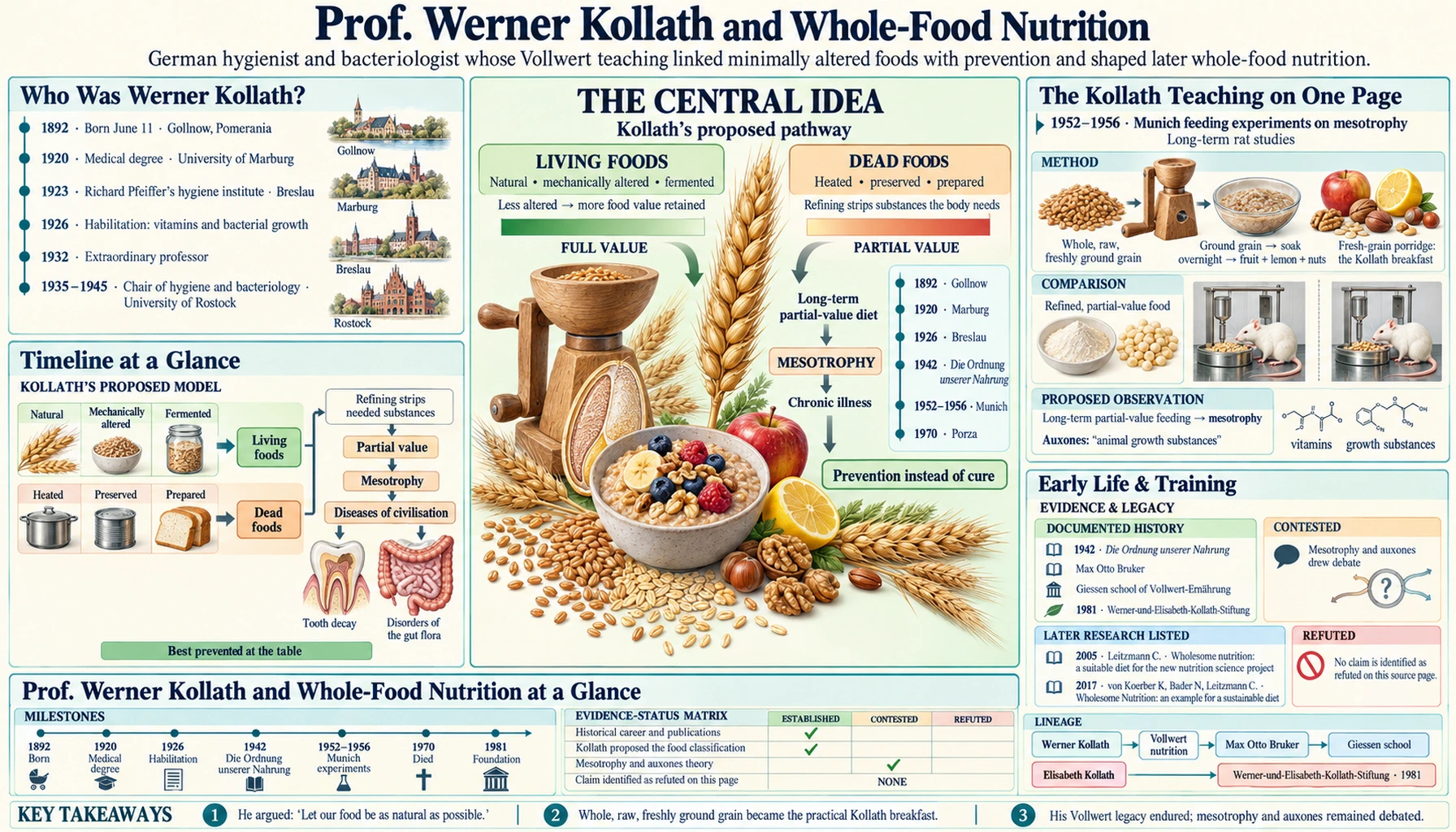 Werner Kollath — scientific infographic poster