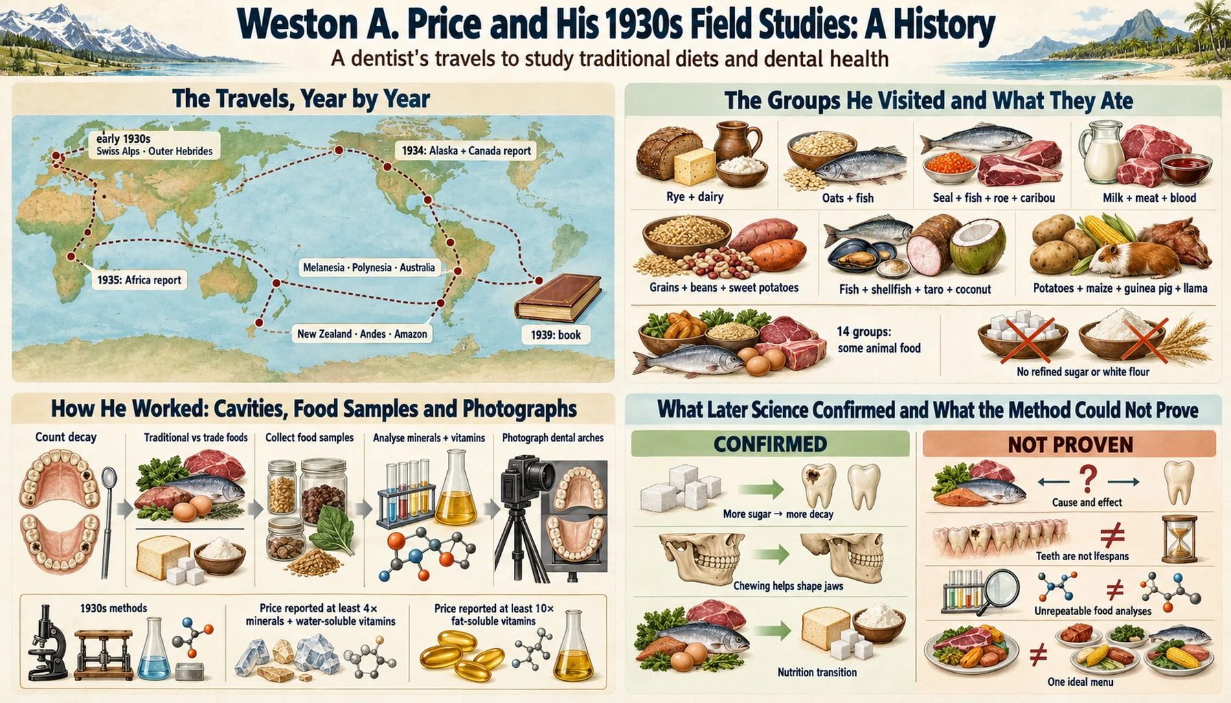 History — scientific infographic poster