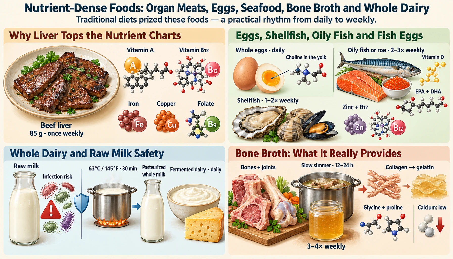 Nutrient Dense Foods — scientific infographic poster