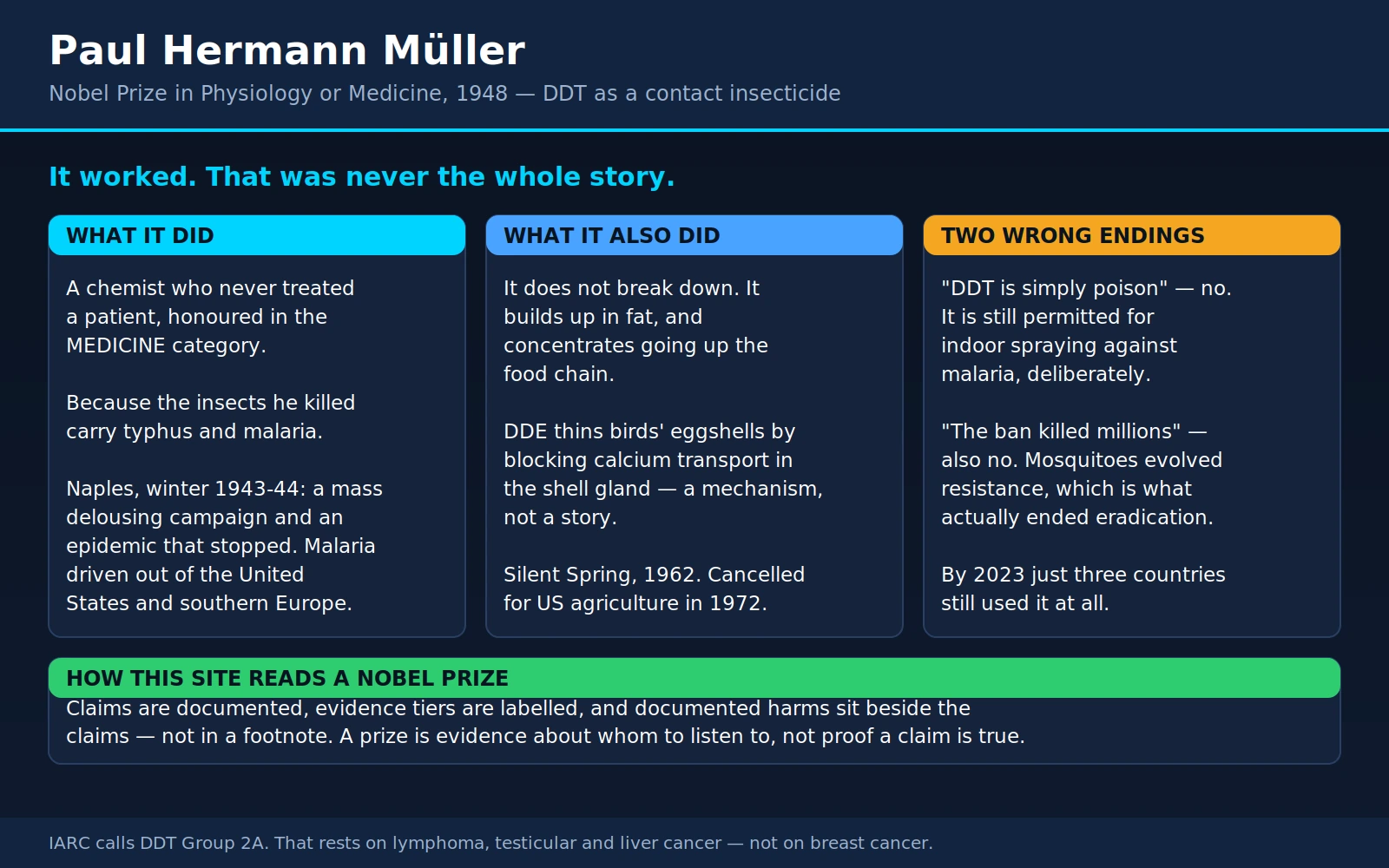 Paul Hermann Muller — scientific infographic poster