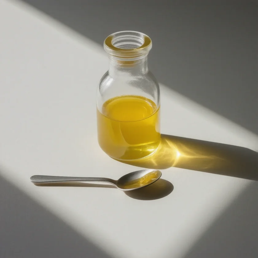 Atovaquone, a bright yellow liquid suspension