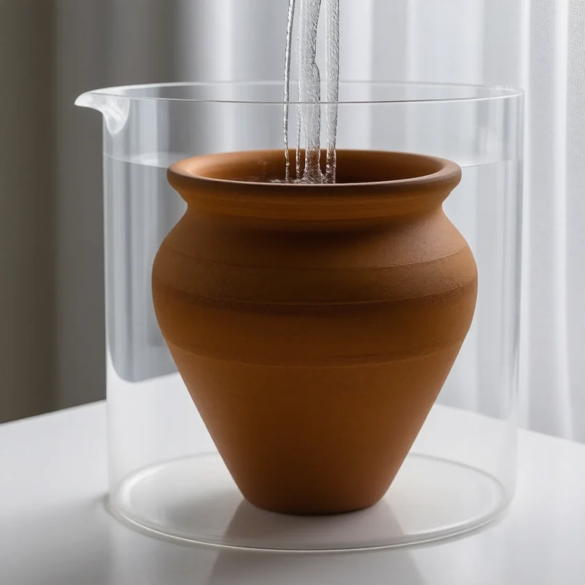 A ceramic water filter, which strains out cysts