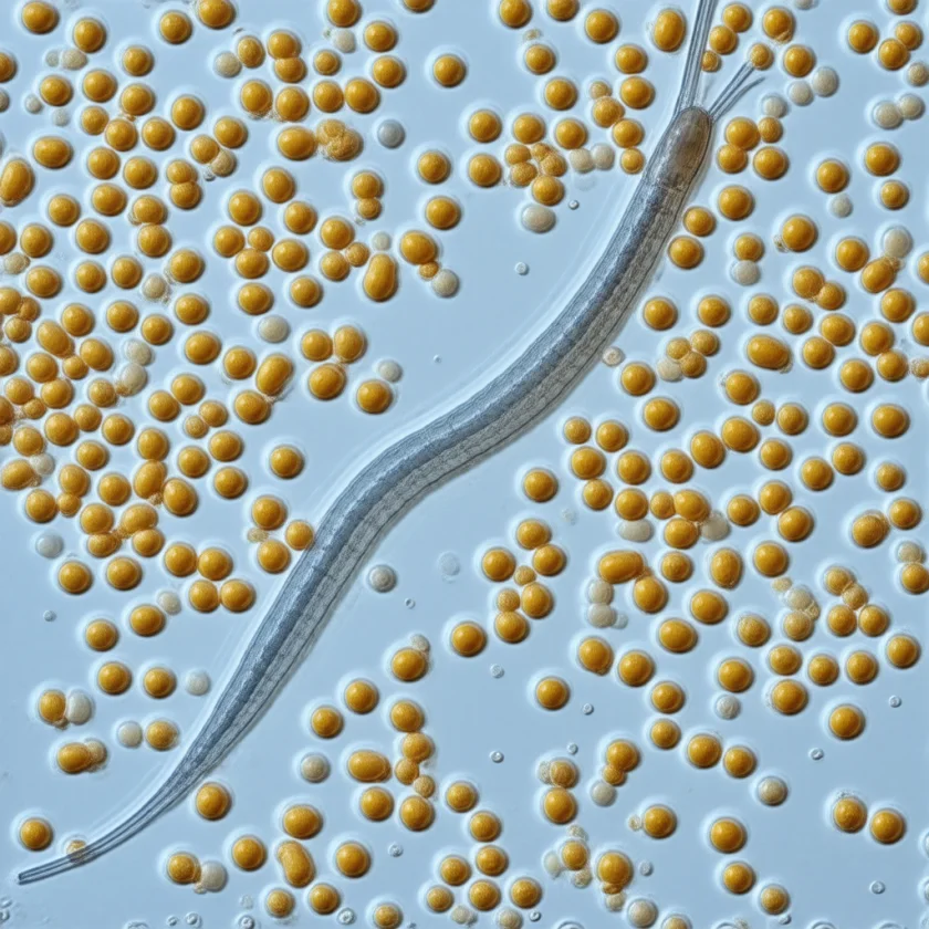 Strongyloides stercoralis — developing stage