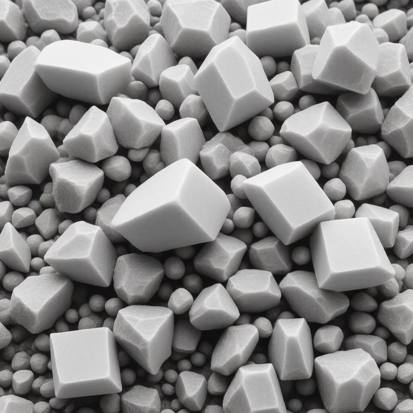 Albendazole crystals, magnified