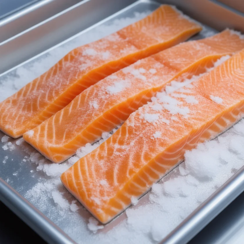 Frozen fish; freezing kills fish tapeworm larvae