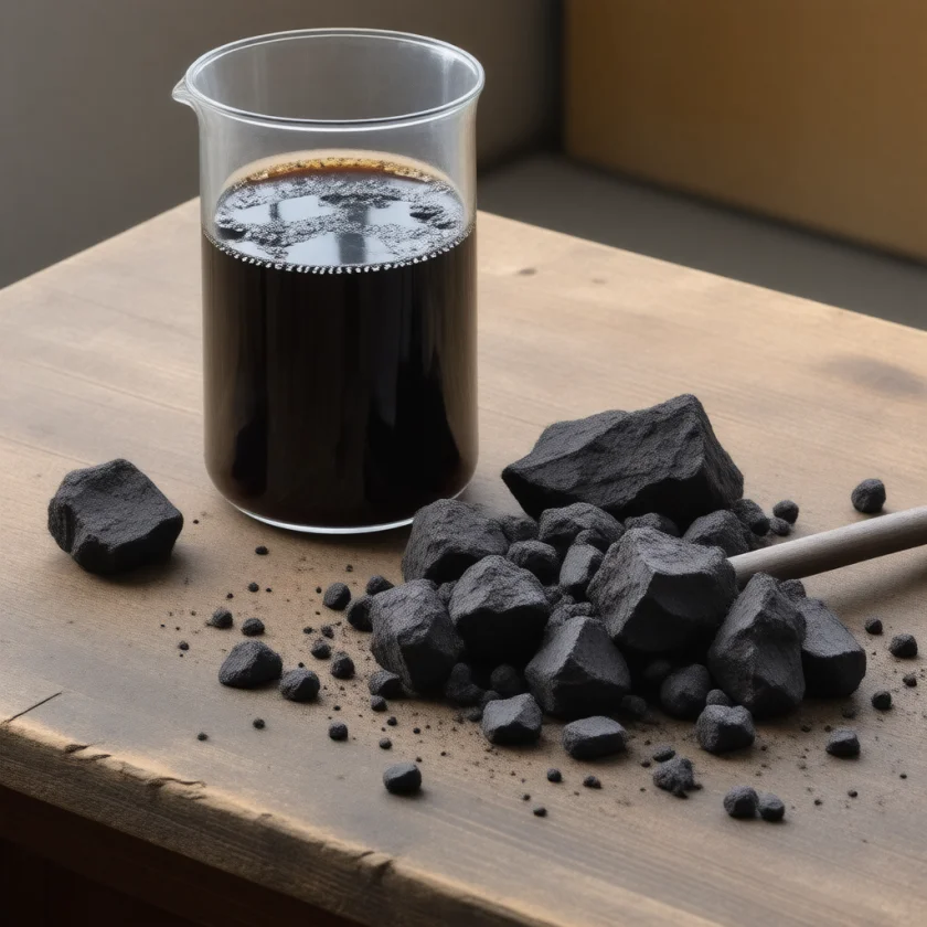 Coal tar, the raw material of the first synthetic dyes
