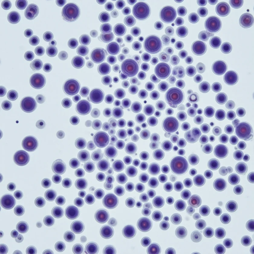 Heinz bodies in red cells, a G6PD deficiency finding