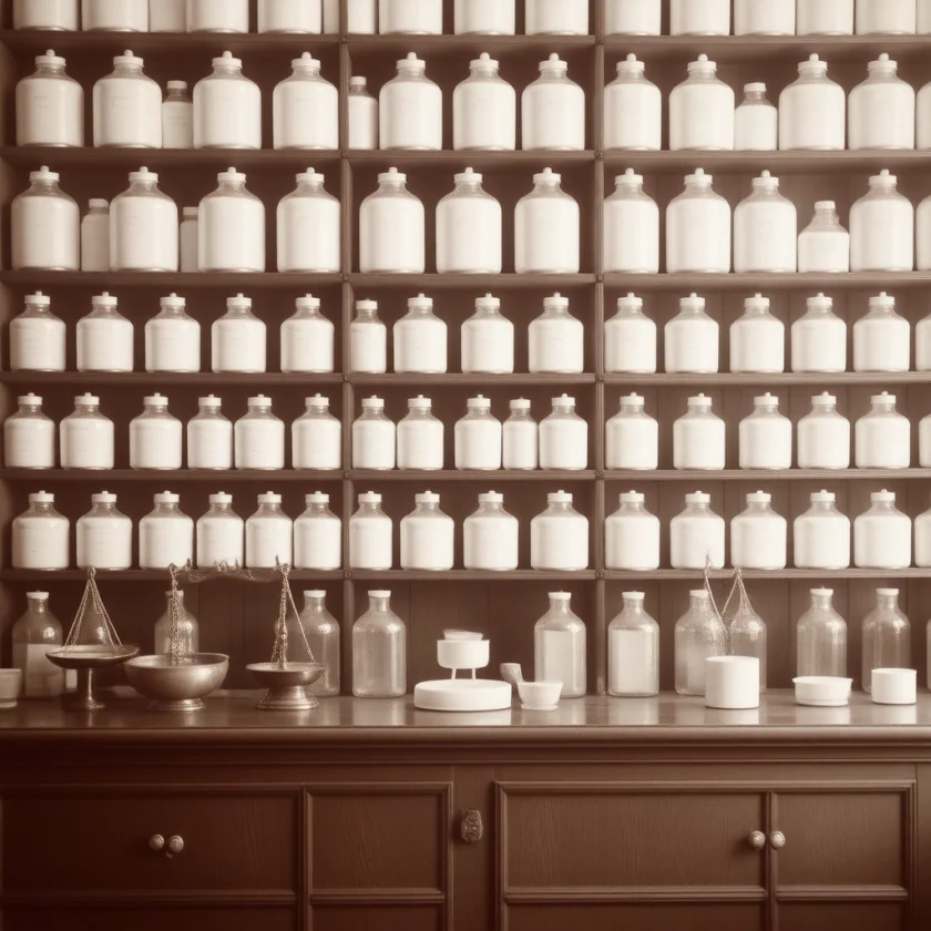 A pharmacy like those of Hoffmann's apprenticeship