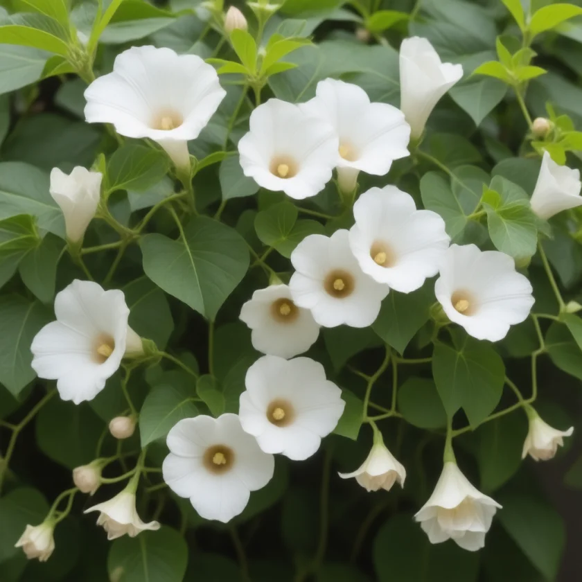 The white-flowered morning glory that gives ololiuqui seeds