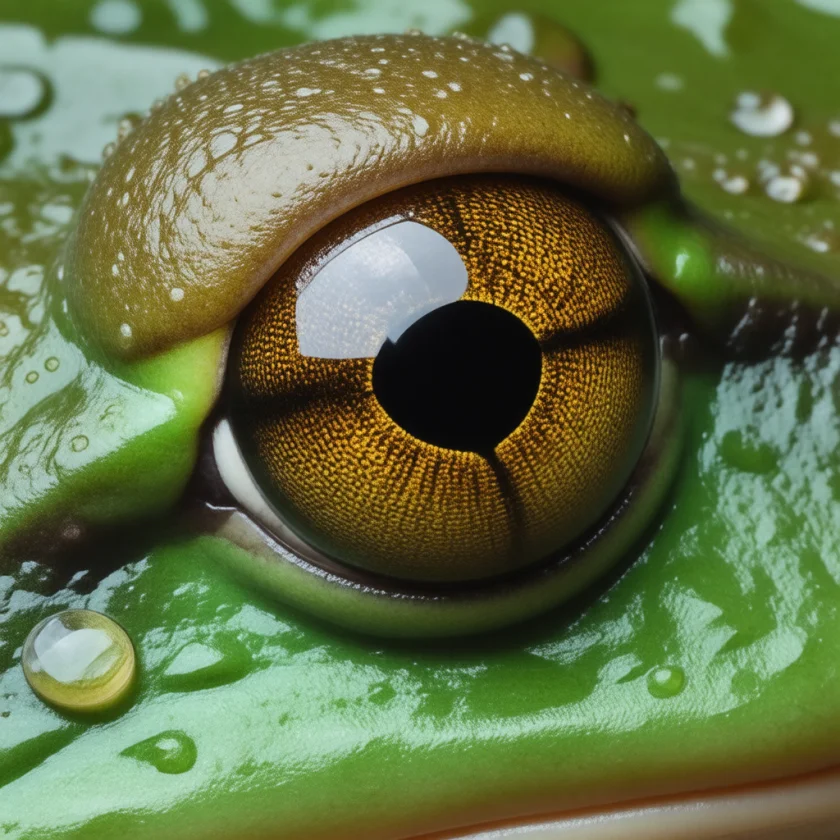 A frog's eye, the site of Koller's first test