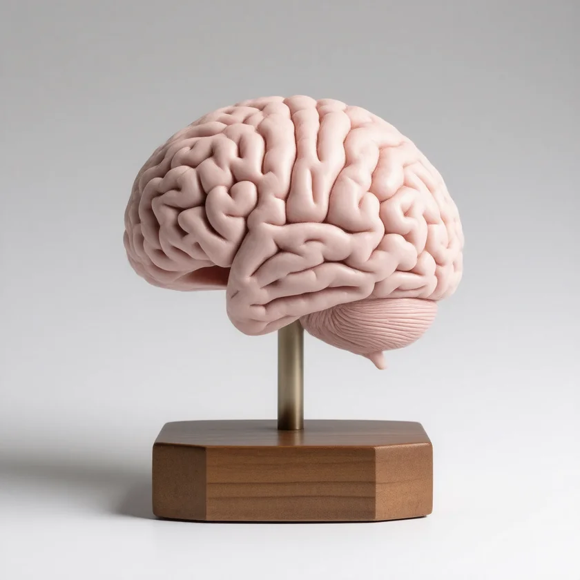 The brain's fluid spaces, shown as a teaching model