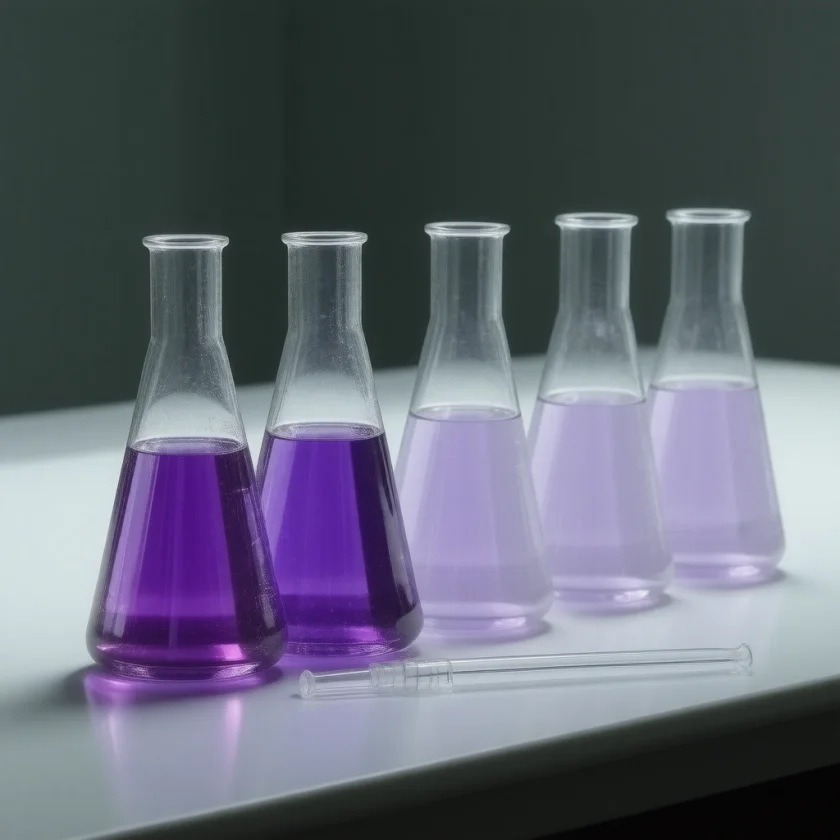 A dilution series, the idea of dose made visible
