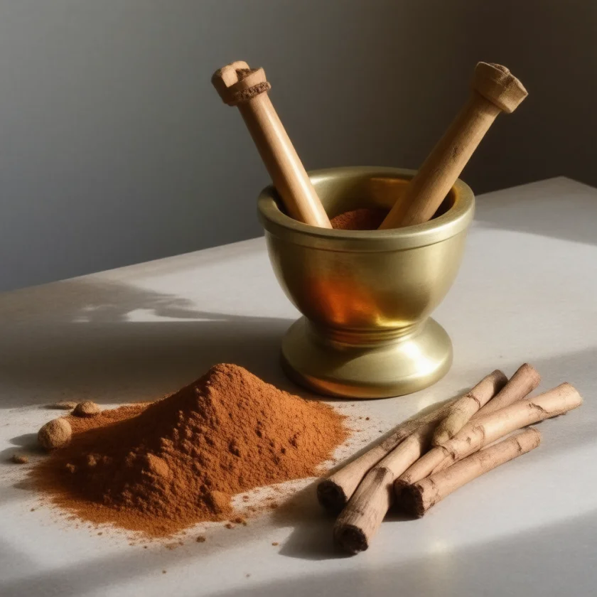 Powdered cinchona bark, the old fever remedy
