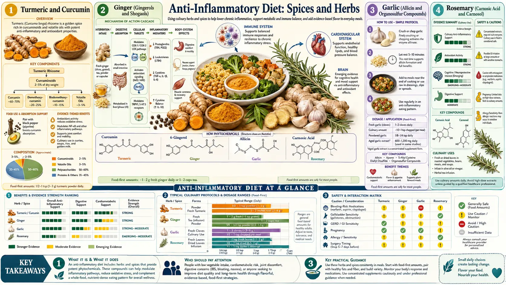 Spices and Herbs — scientific infographic poster
