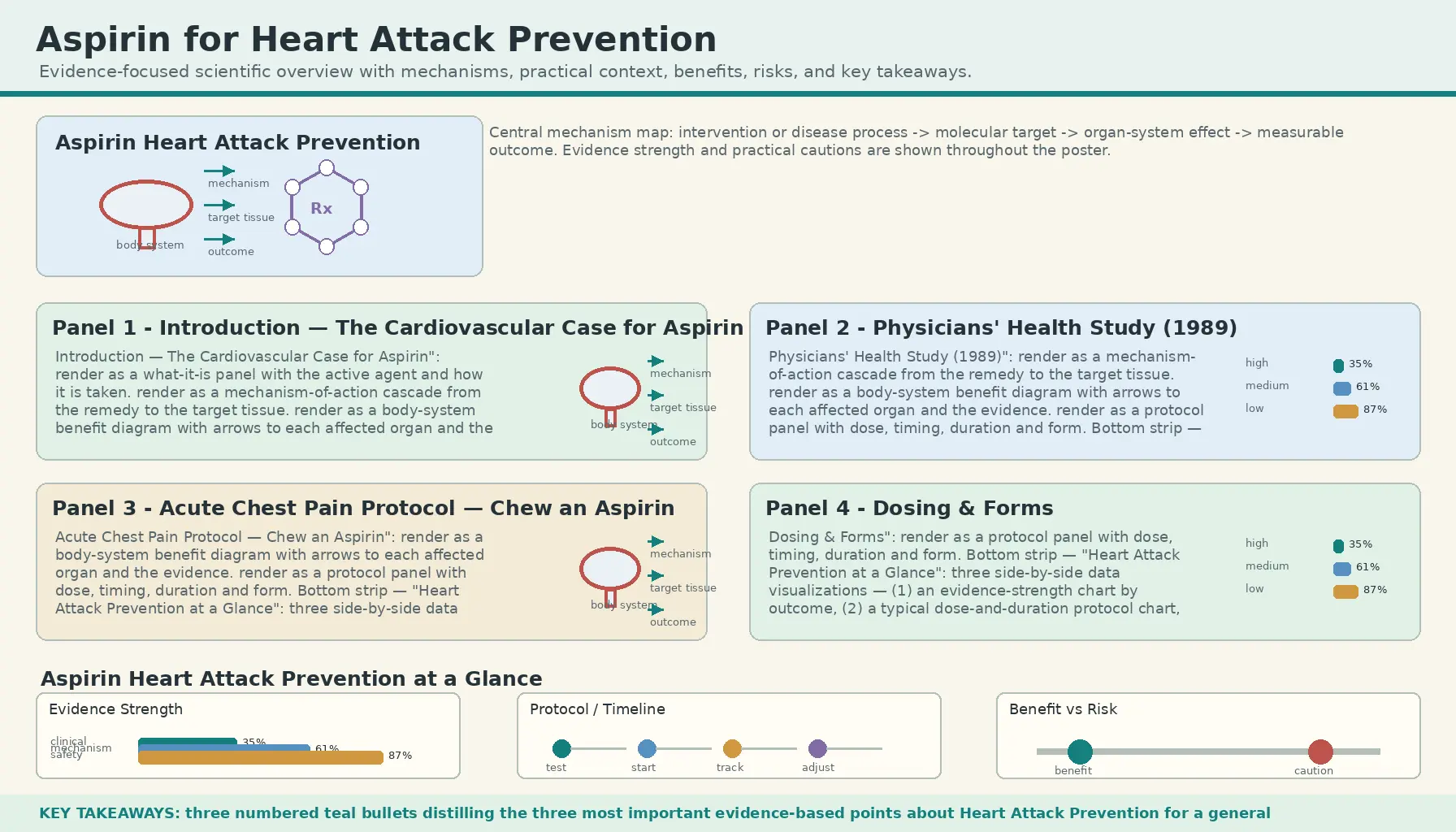 Heart Attack Prevention — scientific infographic poster
