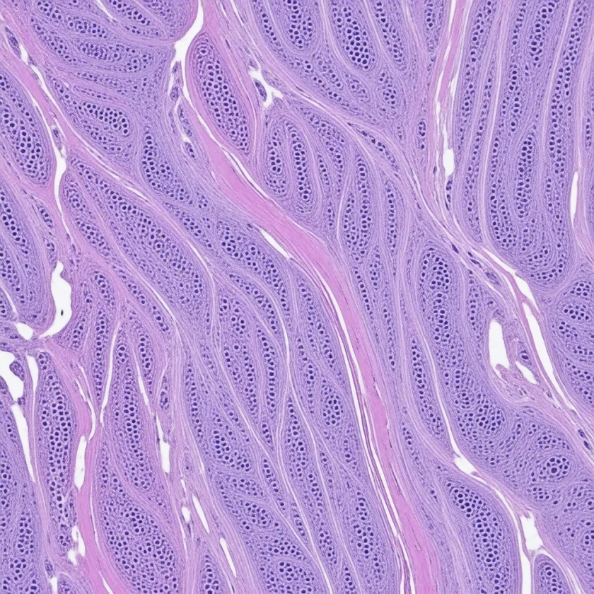 Fascia: dense collagen fibres under the microscope